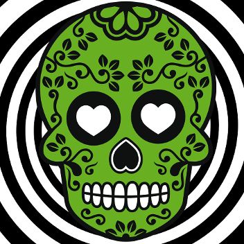 Mexican Skull green